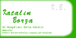 katalin borza business card